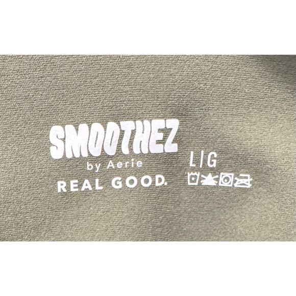 NWT Aerie SMOOTHEZ Large olive Green High Neck Bodysuit top stretch comfort soft - Picture 3 of 6